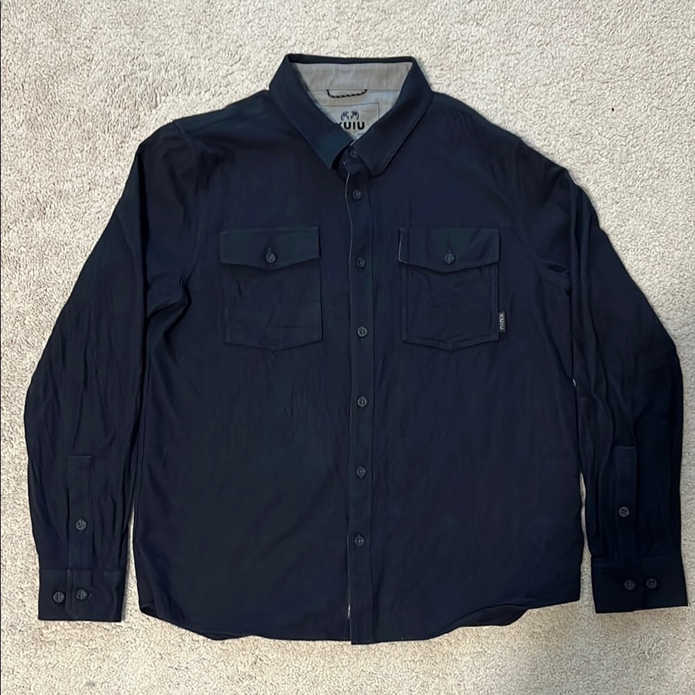 KUIU Flannel Field Shirt - Dark Blue - Large